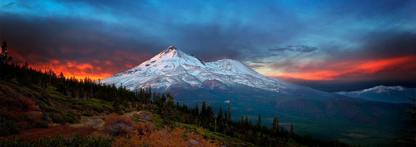 Mount Shasta at sunset